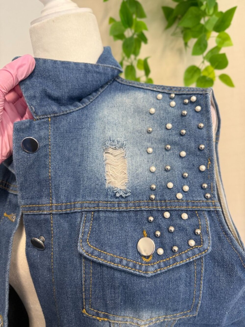 Denim pearl Jacket - Picture 5 of 6